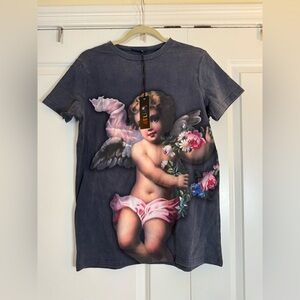 Dolls Kill X Delia*s I Adore You Angel Cherub Graphic T-Shirt XXS NWT
